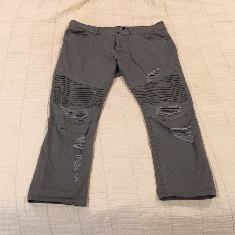 H&M jeans size 36 army green/grey